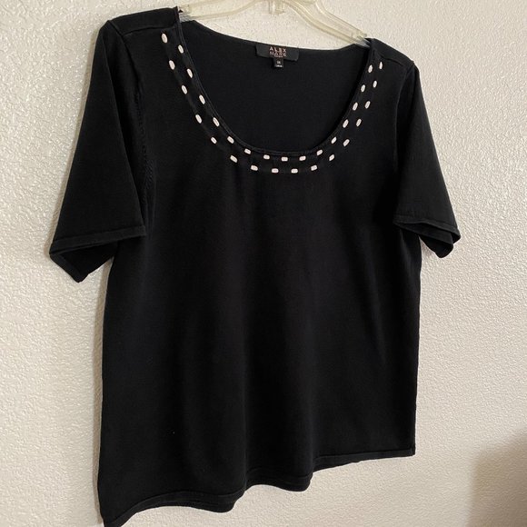 ALEX MARIE Silk Rayon Spandex Top - Picture 1 of 8